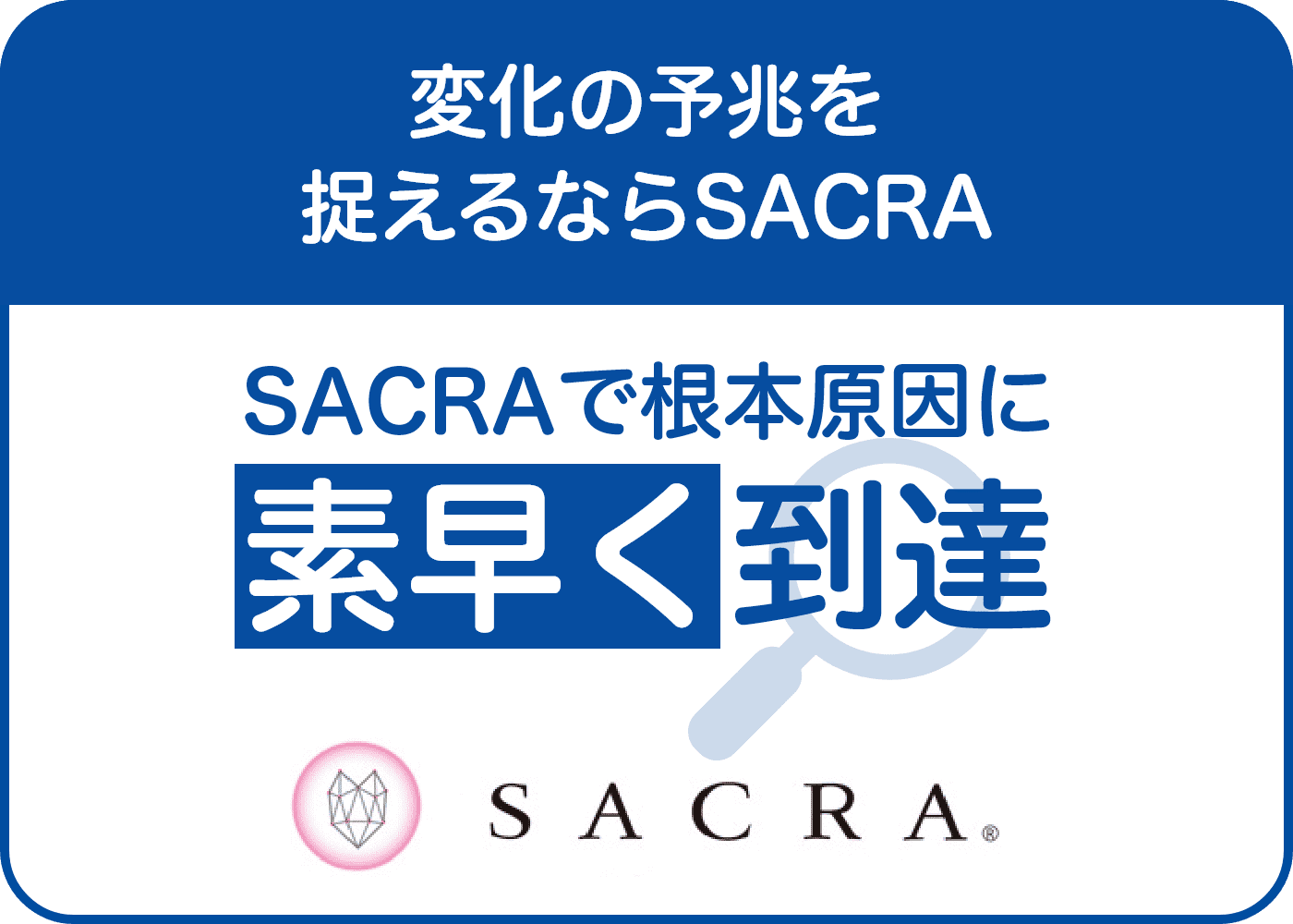 変化の予兆を捉えるならSACRA SACRAで根本原因に素早く到達